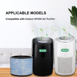 Skydiras 2 Pack H13 True HEPA AP200 Filter Replacement, Compatible with Instant Air Purifier AP200, Compare to F200 Filter, 3-in-1 H13 True HEPA Filter & Activated Carbon Filter & Pre-Filter
