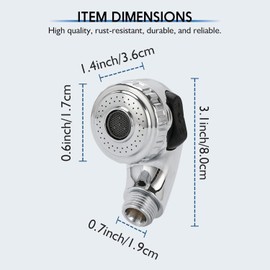 Tachi 1/2'' Pedicure Spa Chair Part Spray Shower Hose and Sprayer Head Set