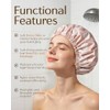 Yanibest Gorro Ducha Forro Satén Mujer Reutilizable Impermeable Antiencrespamiento Gran