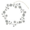khevga Flower Wreath Metal Hanger Diameter 24 cm - Grey