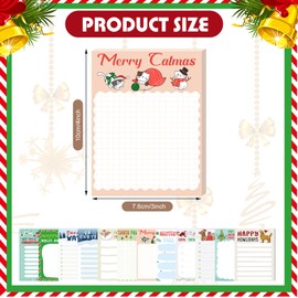 Fuyoooo 12 Pack Christmas Funny Notepads for Coworkers Novelty Pun Themed Sticky Note Appreciation Notepad 3 x 4 Humor Memo Pad Funny Work Note Pads Xmas Gifts Bulk Office Supplies 40 Sheets Per Pad