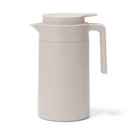 MUJI 84334542 Wide Mouth Easy to Wash Hot and Cold Insulated Tabletop Pot, Gray Beige, 0.3 gal (1.3 L)