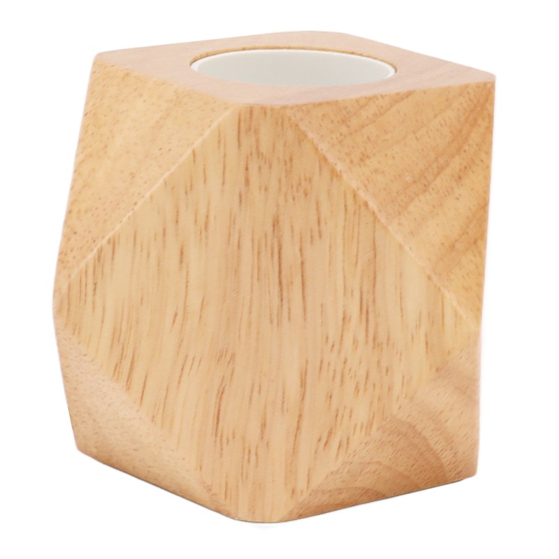 Wooden Diamond Lamp Base E27 Socket Modern Small Wood Table