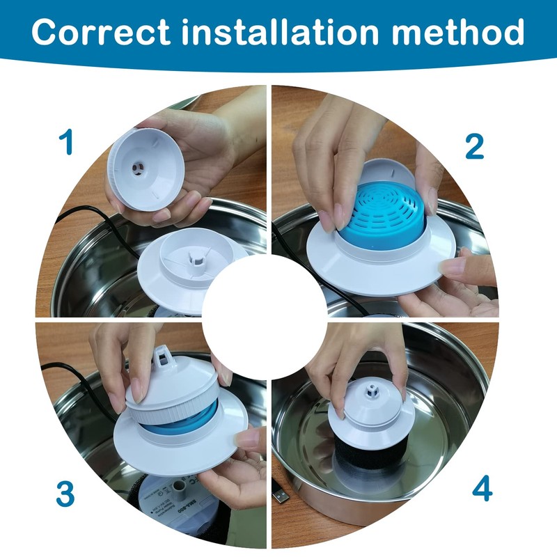 Cat Water Fountain Filters, Cat Fountain Replacement Filters for 2.0L/67oz