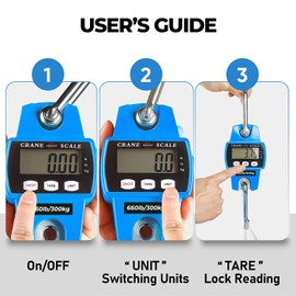 Digital Hanging Scale 660 LB 300 KG - Professional Heavy Duty Waterproof Fish Scale - Portable Durable Crane Scale for Luggage Weight Suitcase Hunting Farm Bike Bow Fish Weight Fishing Scale