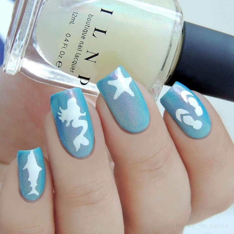Whats Up Nails - Mermaid Vinyl Stencils for Nail Art