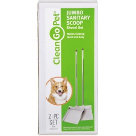 Clean Go Pet Dog Pooper Pet Sanitary Poo Scooper Shovel Jumbo Steel Sidewalk Kennel Concrete