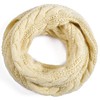 QUEENFUR Winter Women Thick Cable Knit Ribbed Infinity Circle Loop