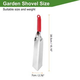 HARFINGTON Garden Hand Shovel 15.2 x 2.7 Stainless Steel Trowel Garden Tool for Digging Planting Transplanting, Red
