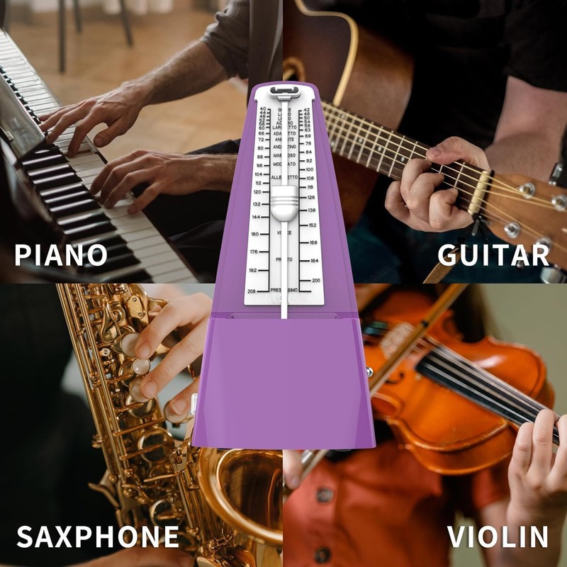 Solo Mechanical Metronome with Accent Bell, Precise Time and Powerful