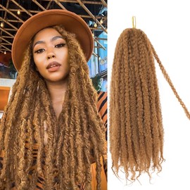 Seafung Extensiones De Cabello Trenzado Marley Twist De 45 Cm (8 Paquetes). Extensiones De Cabello Trenzado Afro, Rizado Y Suave, De Crochet Natural (45 Cm, 8 Paquetes, N.° 27).