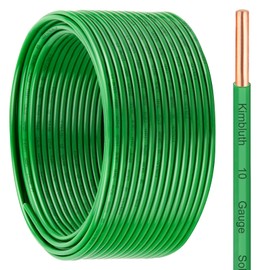 THHN Wire 10 Gauge 100 FT OFC Electrical Wire, 10 AWG Solid Copper Wire Rated up to 600V Building Wire Nylon Jacket for Residential, CNC, Ground, Industrial (10 Gauge, Green)