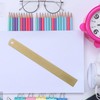 Brass Ruler, Metal Drawing Ruler Gold Straight Ruler Unisex Learning
