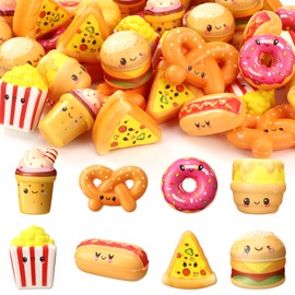 Hollowfly 56 Pcs Fast Food Stress Balls Bulk, Stress Relief Fast Food Toys