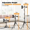 Tripod Stand for Tablet Camera Phone, 360° Rotating Tablet Tripod
