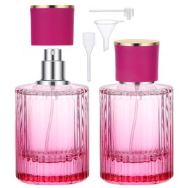 Segbeauty 50ml Perfume Travel Refillable, 1.7 Oz Cologne Atomizer Sprayer for Perfume, 2 Pacs Vintage Empty Perfume Bottles Perfume Spray Bottle Glass Bottle Toiletries Sample Container for Dispensing