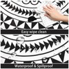 Round Outdoor Tablecloth with Umbrella Hole Waterproof Patio Table Covers