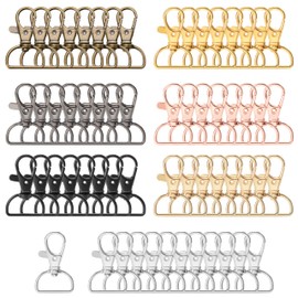 Key Ring Carabiner 60 Pieces Rotating Key Rings Key Ring Swivel Metal Key Ring for DIY Crafts Bag Making (2 cm Inner Width) 7 Colours