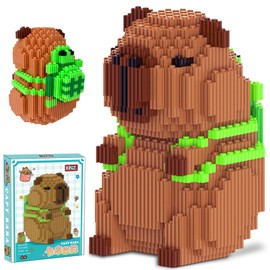 Juvanovo Capybara Building Toy Sets, 1606 Pieces Capybara Mini Building Block Set with Manual, Capybara Building Blocks, Micro Building Blocks Toy, Gift for Girls and Boys