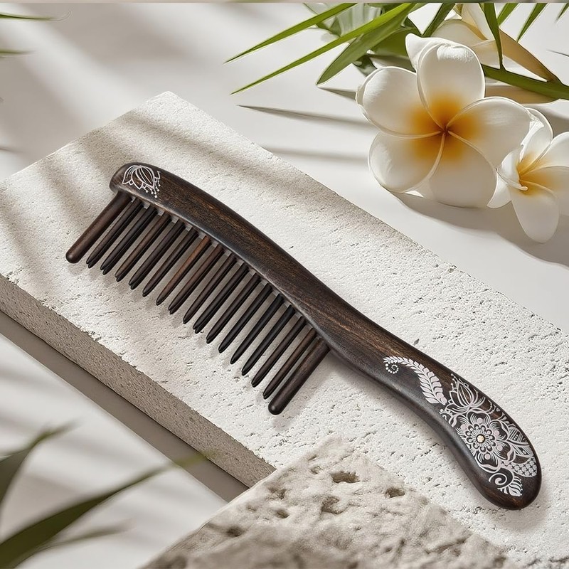 TAN MUJIANG TAN KITSAN "Serve" Hair Comb | African Ebony