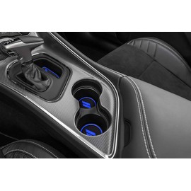 Auovo 11pcs Decor Liner for Challenger Accessories 2015 2016 2017 2018 2019 2020 2021 2022 2023 Interior Anti Dust Mat Center Console Cup Holder Insert Door Pocket Pad for Challenger 2021(Dark Blue)