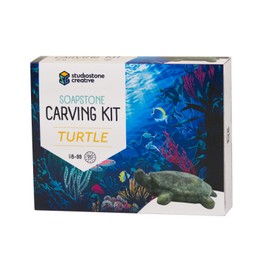 STUDIOSTONE CREATIVE DIY Arts & Crafts Carving Kit Kids Adults Turtle Sculpture Soapstone