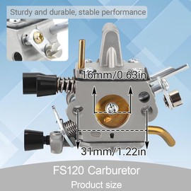 Qiuwanzia FS120 Carburetor for Stihl FS200 FS020 FS202 FS300 FS350 FS400 FS450 FS480 FR350 FR450 FR480 SP200 SP400 SP450 TS200 BT120 BT120C BT121 String Trimmer engines 4134 120 0653 4134 120 0603