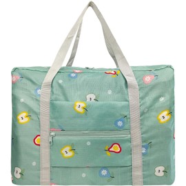 Travel Bag Carry on Duffel Bag Foldable Luggage Spirit Airlines Personal Item Bag Sports Gym Bags Weekender Overnight Bag Nylon Travel Duffel for Women (Green Apple)