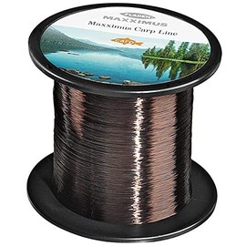 FLADEN MAXXIMUS 1200m Bulk Spools of Carp Mono of Extra Strong Monofilament Carp & Specimen Coarse Fishing Line (DARK BROWN) - 10 12 15 & 20lbs breaking strains (1200m of 10lbs to 0.26mm) [13-359-26]