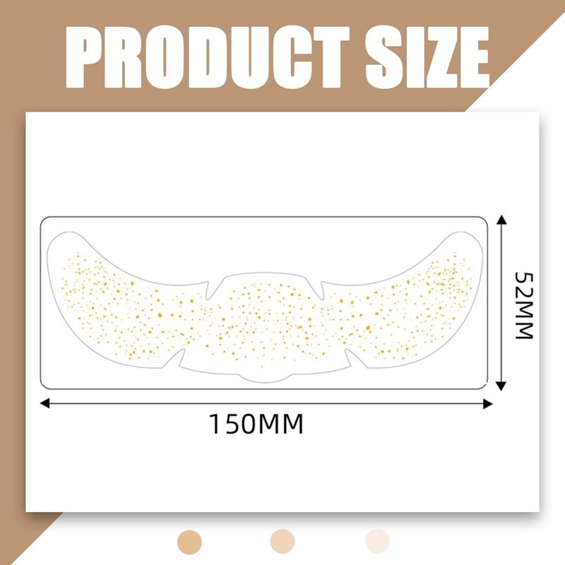 Pack of 8 Glitter Face Freckles Tattoo, Waterproof Golden Stars