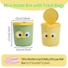 IBEQUEM Table Rubbish Bin with Lid, Cute Small Bin with