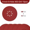 9 inch Sanding Discs 8 Holes 400 Grit Hook and