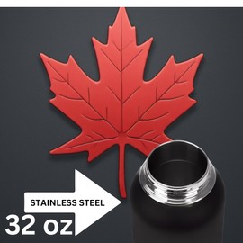 Focus.ed .Insulated Water Bottle, 32oz Vacuum Stainless Steel Metal Sports Water Bottles Double Walled to Keeps Hot and Cold, Leak Proof, BPA-Free, 32oz (Black) Stainless Steel Water Bottle