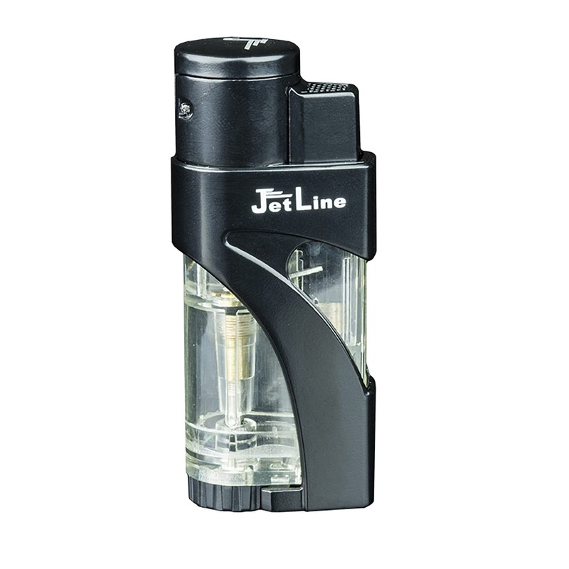 Jetline Phantom Single Jet Flame Cigar Lighter - Black