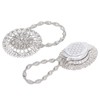 2Pcs Magnetic Curtain Tiebacks Stainless Steel Sparkling Crystal Flower Curtain