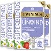 Twinings Superblends Unwind Tea - Strawberry Herbal Tea Infusion with