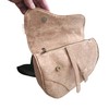 Cork Saddle bag Sling Crossbody (Beige)