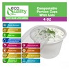 EcoQuality 4 Oz Compostable Portion Cups with Lids - Condiment