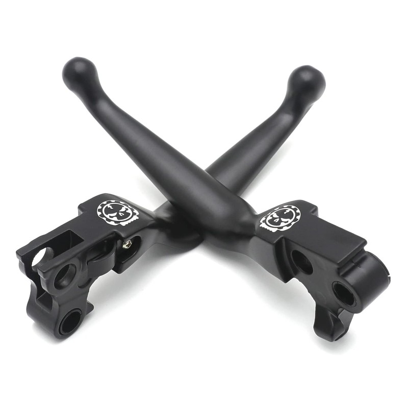 HTTMT- Black Skull Brake Clutch Hand Lever Compatible with H-D