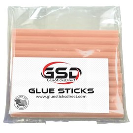 GlueSticksDirect Pastel Red Colored Mini Glue Sticks for Hot, Cool and Dual Temp Glue Guns, 24 Sticks - 5/16" x 4"