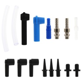 SEWACC 16 accesorios adaptador de purga de frenos, kit de conector de purga de frenos de plástico, 2.44 x 0.70 x 0.70 pulgadas, herramienta de reemplazo de líquido de frenos de coche para intercambio