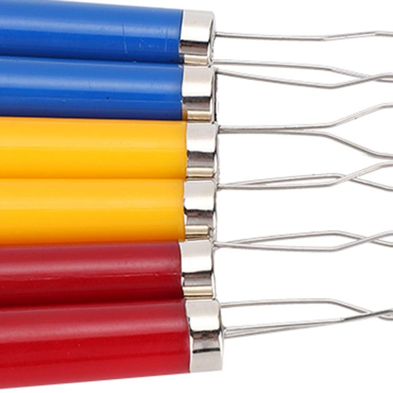 Pack of 6 Wire Loop, Button Hook, Button Hook and