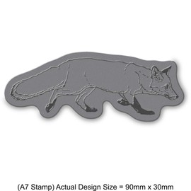 Azeeda A7 'Walking Fox' Unmounted Rubber Stamp (RS00037536)