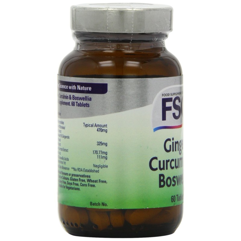 FSC Ginger Curcumin and Boswellia - Pack of 60 Tablets