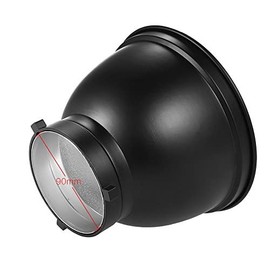 Andoer 7 Zoll Standardreflektor, Flacher Diffusor, Lampe mit 60 Grad Gitter, für Bowens für Flash-Studio Strobe Speedlite (Reflektor)