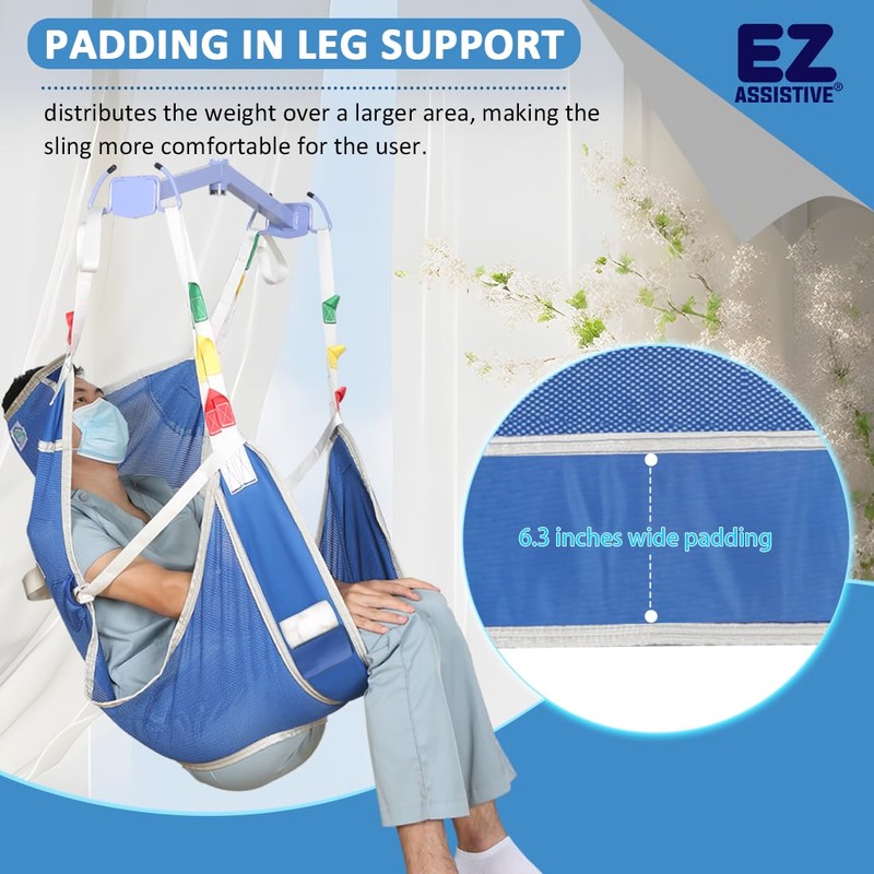 EZ Assistive Hoyer Lift Sling with Commode - Patient Lifting