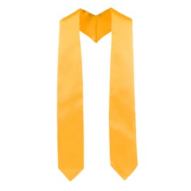 UIALECG Unisex Graduation Stole Blank Graduation Sash Plain Grad Stole, Gold Stole,60 inches
