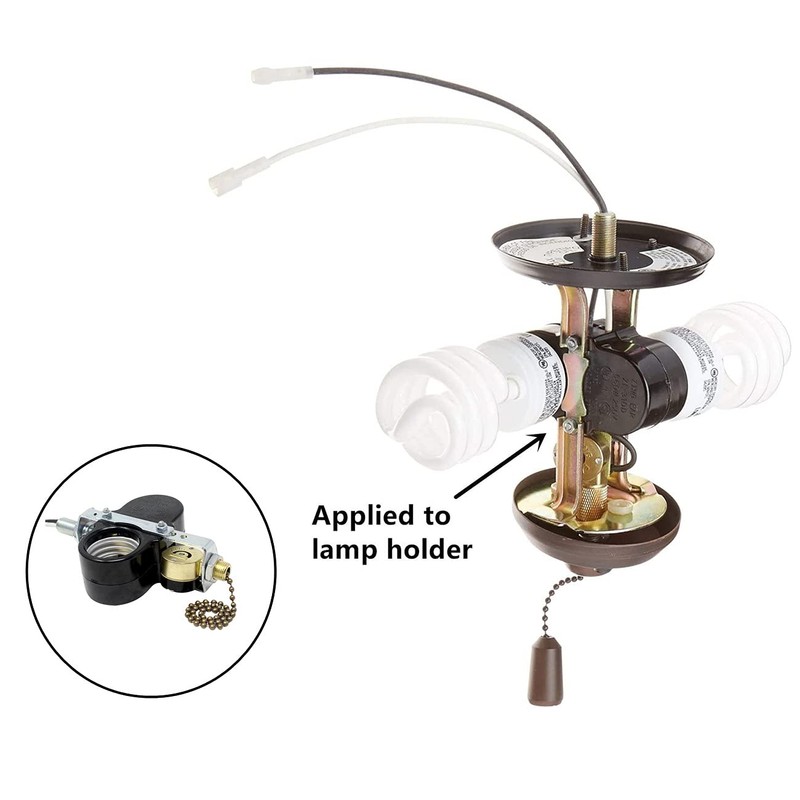 Ceiling Fan Light E-27 Multi Lampholder Socket Switch Zing Ear