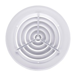 HVAC Premium 12'' Round Ceiling Diffuser - Easy Air Flow - HVAC Vent Duct Cover [White] - [Outer Dimensions: 16'']