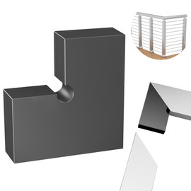 Hehdbz 1 Pack High Corner Connector, Strength POM Handrail Fittings for Flat Handrails Rectangular Handrail Cable Railing System Deck Stair